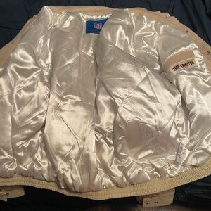 NFL cream color Jeff Hamilton jacket